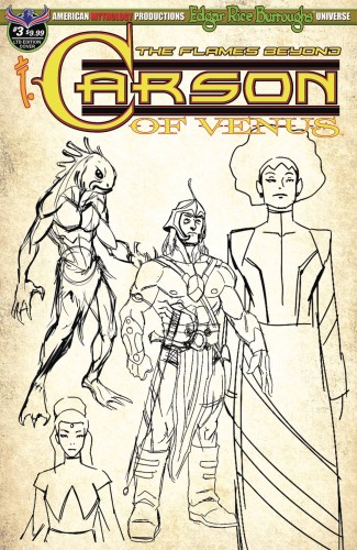 CARSON OF VENUS FLAMES BEYOND #3 LTD ED CHARACTER DESIGN CVR