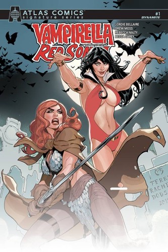 RED SONJA VAMPIRELLA #1 ATLAS ED DODSON SGN