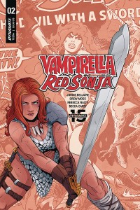 RED SONJA VAMPIRELLA #2 CVR E MOSS THEN NOW