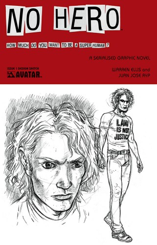 NO HERO #1 DESIGN SKETCH VAR