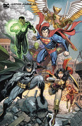 JUSTICE LEAGUE #40 CARD STOCK ARTHUR ADAMS VAR ED