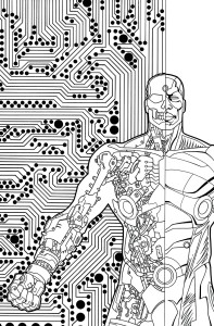 CYBORG #7 ADULT COLORING BOOK VAR ED (N52)