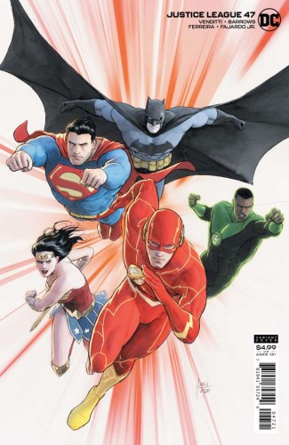 JUSTICE LEAGUE #47 CARD STOCK MIKEL JANIN VAR ED