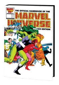 OFFICIAL HANDBOOK MARVEL UNIVERSE DLX ED OMNIBUS HC BYRNE CVR