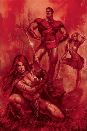 RED SONJA THE SUPERPOWERS #1 PARRILLO CRIMSON RED ART VIRGIN CVR
