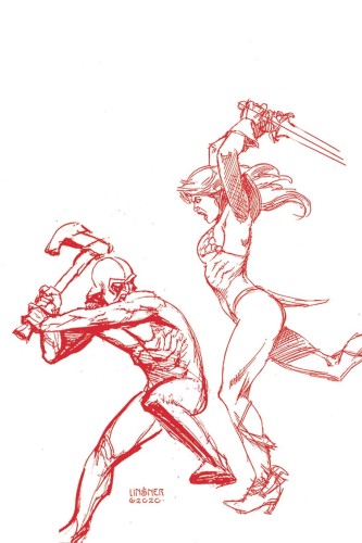 RED SONJA PRICE OF BLOOD #2 LINSNER CRIMSON RED LINE ART VIRGIN CVR