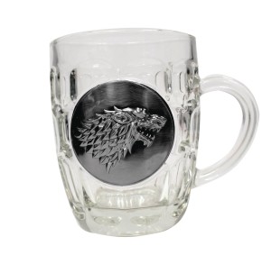 GAME OF THRONES STARK METALLIC LOGO CRYSTAL STEIN
