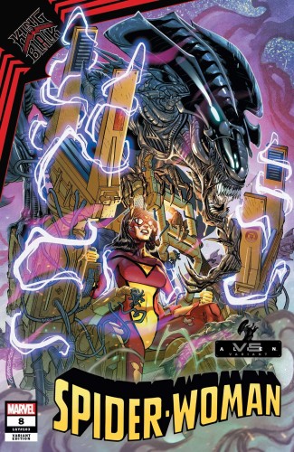 SPIDER-WOMAN #8 GARRON MARVEL VS ALIEN VAR KIB