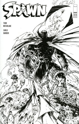 SPAWN #314 CVR E CAPULLO & MCFARLANE B&W