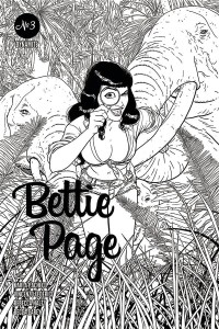 BETTIE PAGE #3 10 COPY KANO B&W INCV