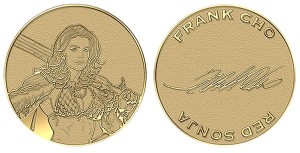 FRANK CHO RED SONJA LTD ED CHALLENGE COIN