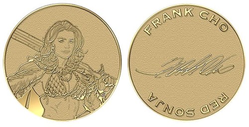 FRANK CHO RED SONJA LTD ED CHALLENGE COIN