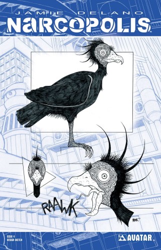 NARCOPOLIS #4 DESIGN SKETCH VAR
