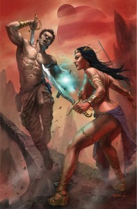 DEJAH THORIS VS JOHN CARTER OF MARS #1 CVR L PARRILLO LTD VIRGIN