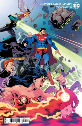 JUSTICE LEAGUE INFINITY #1 (OF 7) CVR B SCOTT HEPBURN CARD STOCK VAR