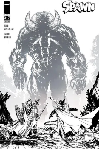 SPAWN #317 CVR D CAPULLO & MCFARLANE B&W