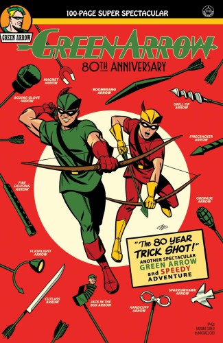 GREEN ARROW 80TH ANNIVERSARY 100-PAGE SUPER SPECTACULAR #1 CVR B MICHAEL CHO 1940S VAR
