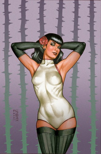 BETTIE PAGE & CURSE OF THE BANSHEE #3 CVR M LINSNER LTD VIRGIN