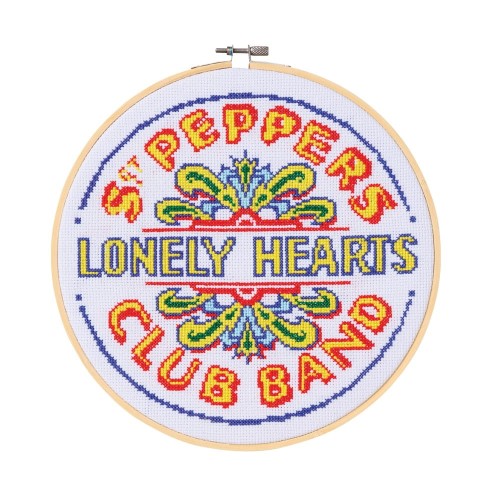 BEATLES CROSS-STITCH HOOPS #1 SERGEANT PEPPERS DRUM