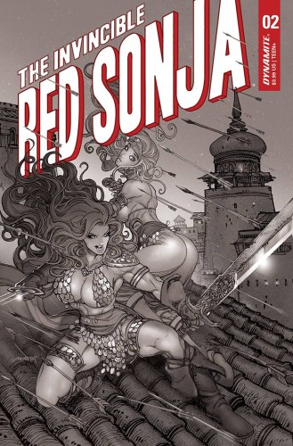 INVINCIBLE RED SONJA #2 7 COPY MORITAT B&W FOC INCV