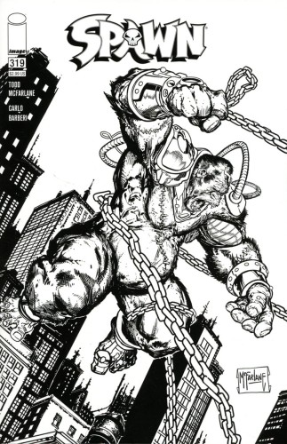 SPAWN #319 CVR D CAPULLO & MCFARLANE B&W