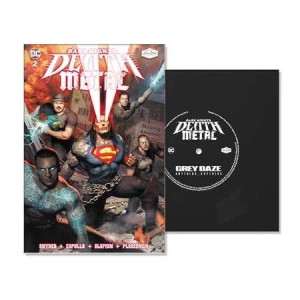 DARK NIGHTS DEATH METAL #2 SOUNDTRACK SPEC ED GREY DAZE WITH FLEXI SINGLE FEATURING ANYTHING. ANYTHING