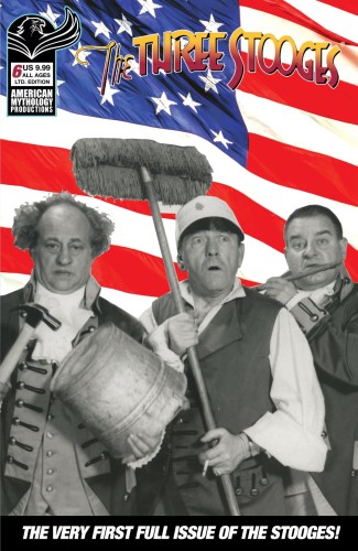 AM ARCHIVES THREE STOOGES DELL 1961 #6 CVR B LTD ED B&W PHOTO