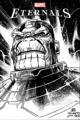 ETERNALS #9 CHEUNG HEADSHOT SKETCH VAR