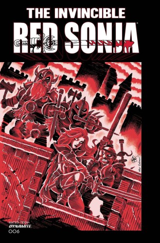 DF INVINCIBLE RED SONJA #6 HOMAGE HAESER SKETCH SGN RMRK