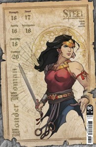DARK KNIGHTS OF STEEL #3 (OF 12) CVR C INC 1:25 YASMINE PUTRI CHARACTER SHEET CARD STOCK VAR