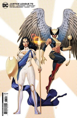 JUSTICE LEAGUE #73 CVR B ARIEL OLIVETTI CARD STOCK VAR