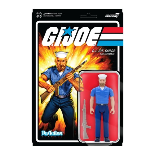 G.I. JOE WAVE 2 BLUESHIRT BEARD PINK REACTION FIGURE