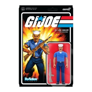 G.I. JOE WAVE 2 BLUESHIRT MUSTACHE LIGHT BROWN REACTION FIG