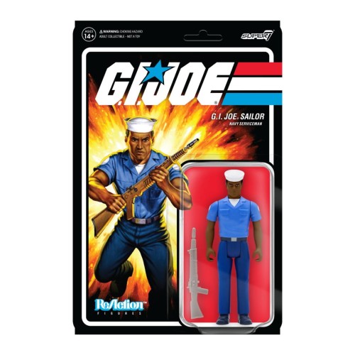 G.I. JOE WAVE 2 BLUESHIRT CLEAN DARK BROWN REACTION FIG