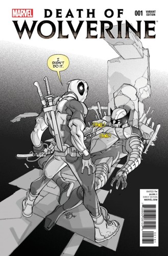 DEATH OF WOLVERINE #1 DEADPOOL MEMORIAL SKETCH VAR