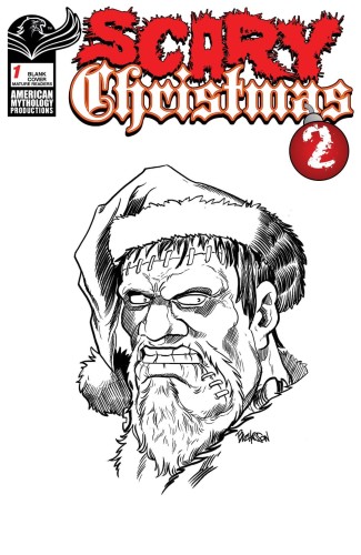 SCARY CHRISTMAS VOL 2 #1 CVR HASSON ORIGINAL FRANKENCLAUS SKETCH