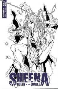 SHEENA QUEEN JUNGLE #5 CVR Q 7 COPY FOC INCV WIZARD HOMAGE B&W