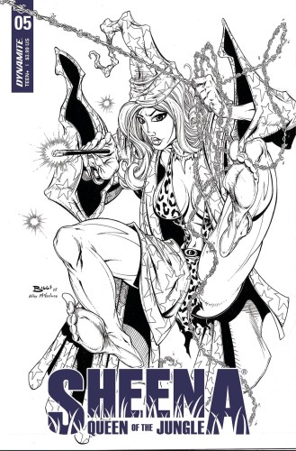 SHEENA QUEEN JUNGLE #5 CVR Q 7 COPY FOC INCV WIZARD HOMAGE B&W