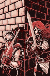 INVINCIBLE RED SONJA #9 CVR V 11 COPY FOC INCV TMNT HOMAGE HAESER