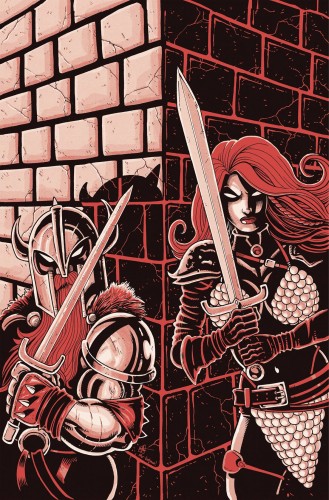 INVINCIBLE RED SONJA #9 CVR V 11 COPY FOC INCV TMNT HOMAGE HAESER