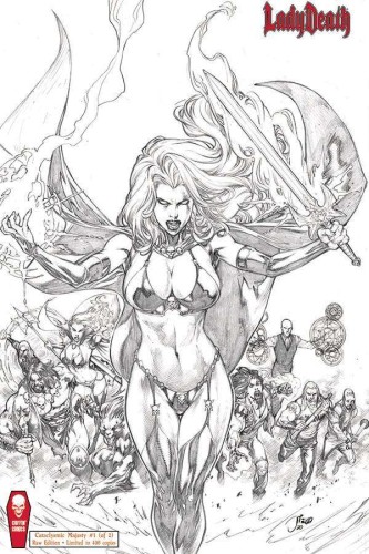 LADY DEATH CATACLYSMIC MAJESTY #1 (OF 2) RAW ED