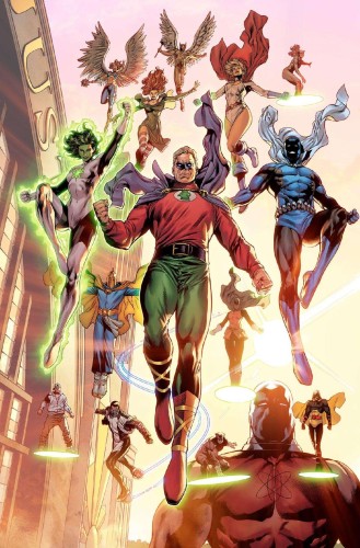 DARK CRISIS #3 (OF 7) CVR H DANIEL SAMPERE JSA CARD STOCK VAR