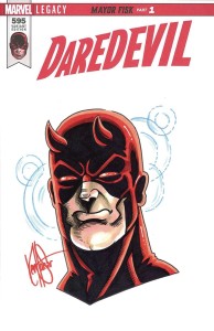DF DAREDEVIL #595 BLANK HAESER DAREDEVIL SKETCH
