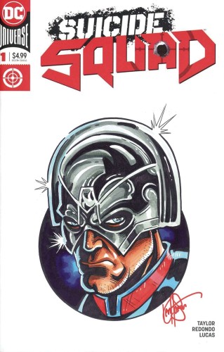 DF SUICIDE SQUAD #1 BLANK HAESER PEACEMAKER SKETCH