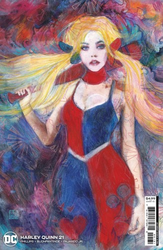 HARLEY QUINN #21 CVR E INC 1:25 ZU ORZU CARD STOCK VAR