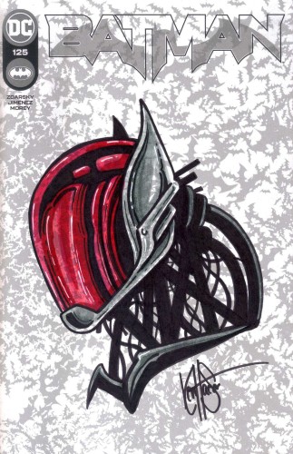 DF BATMAN #125 BLANK VAR HAESER SGN SKETCH