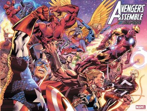 DF AVENGERS ASSEMBLE ALPHA #1 AARON SGN