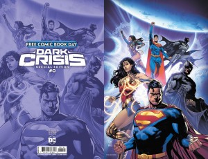 FCBD 2022 DARK CRISIS SPECIAL EDITION #0 CVR B DANIEL SAMPERE VIRGIN FOIL CARD STOCK VAR