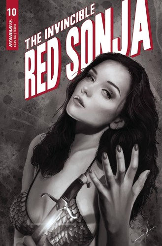 INVINCIBLE RED SONJA #10 CVR R 7 COPY FOC INCV COHEN B&W