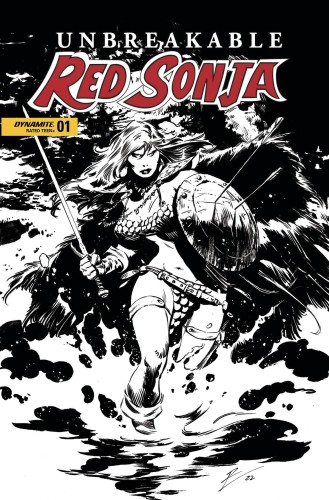 UNBREAKABLE RED SONJA #1 CVR X 10 COPY FOC INCV TORRE B&W